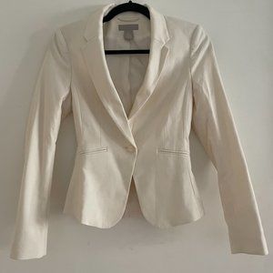 h&m cream white blazer sz xs